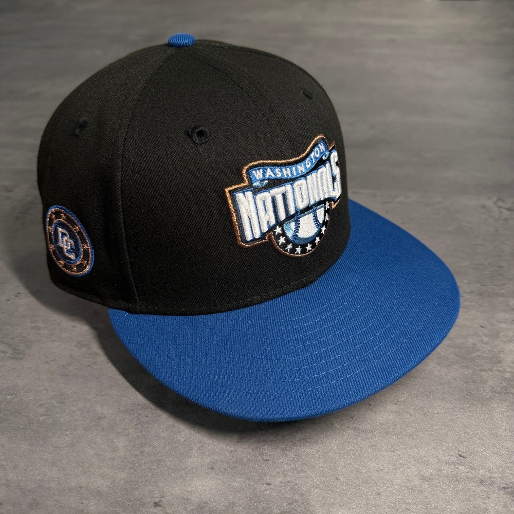 Hat Club Washington Nationals New Era Cap 7 1/2 Black Blue Wizards 2.0 Alternate